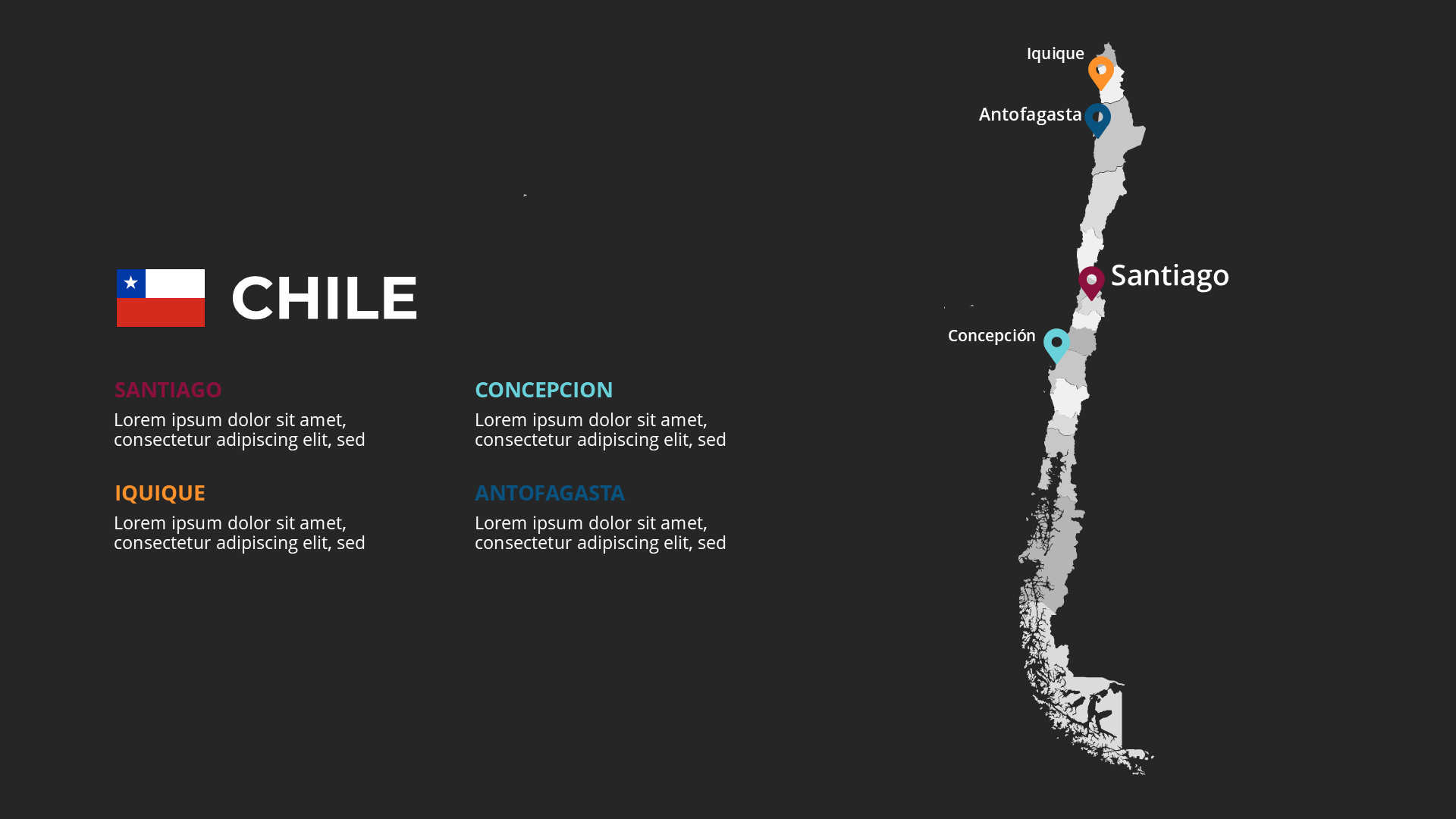 South America Dark slide 5